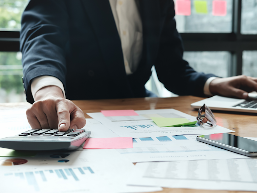 Marketing Manager calculating digital marketing spend